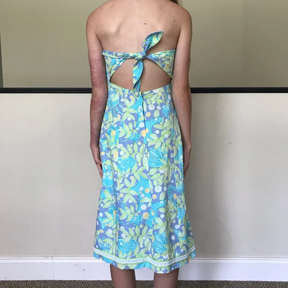 VTG White Label LP Sweet Blue‎ Crabby dress / 0 - Picture 2 of 6